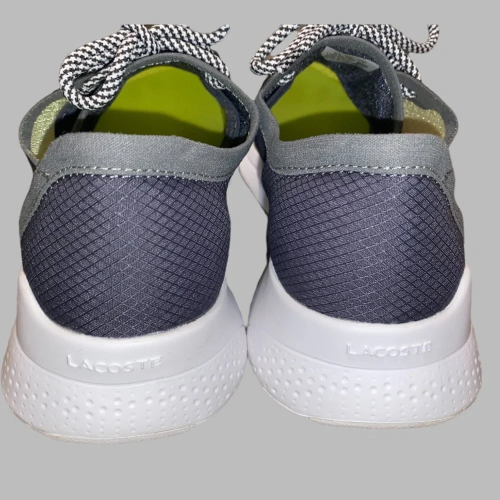 Lacoste sport Mens sneakers lt fit 220, yellow & dark gray, lightweight size 7.5